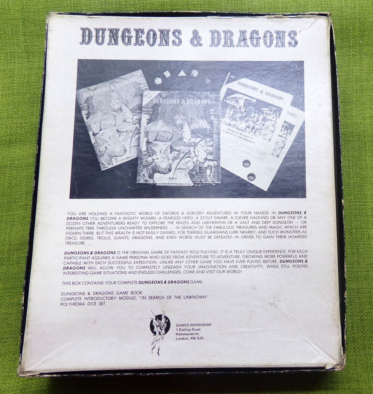 Games Workshop Basic Set 1011 Dungeons & Dragons Box Set #5X