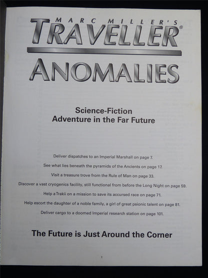 Traveller: Anomalies - Roleplaying Softback #2RK