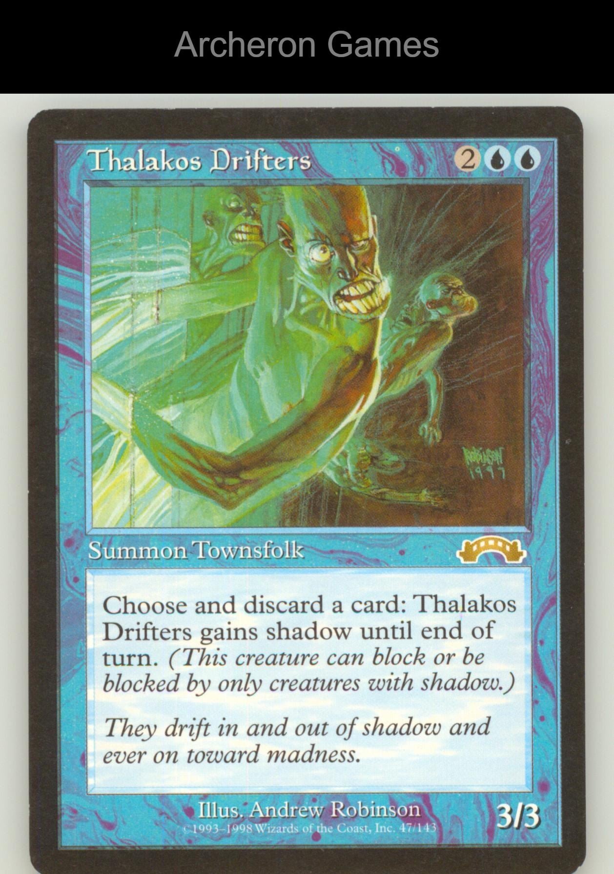 Thalakos Drifters 47 R MTG Card Exodus