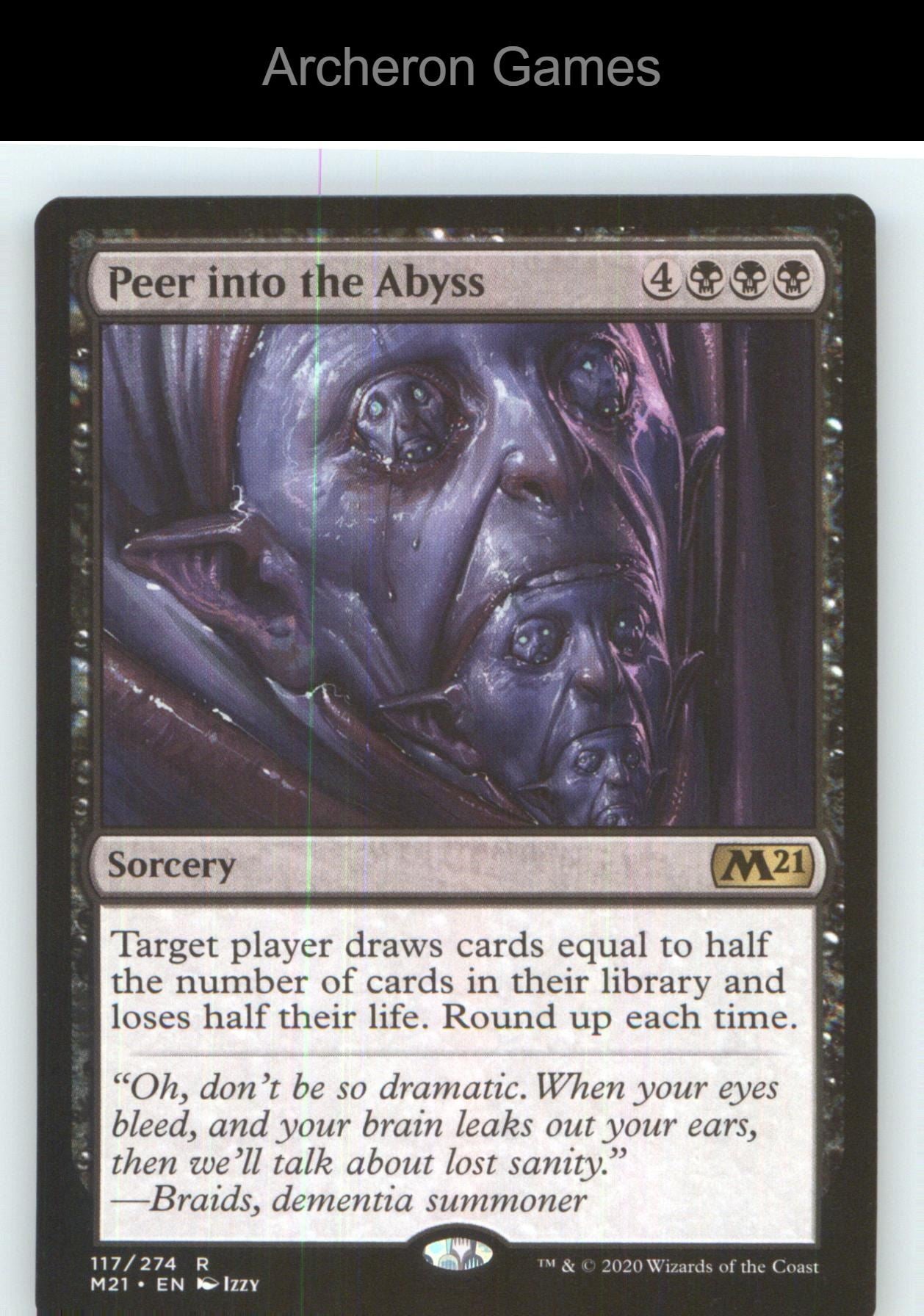 Peer into the Abyss M21 117 R MTG Card NM/EX+