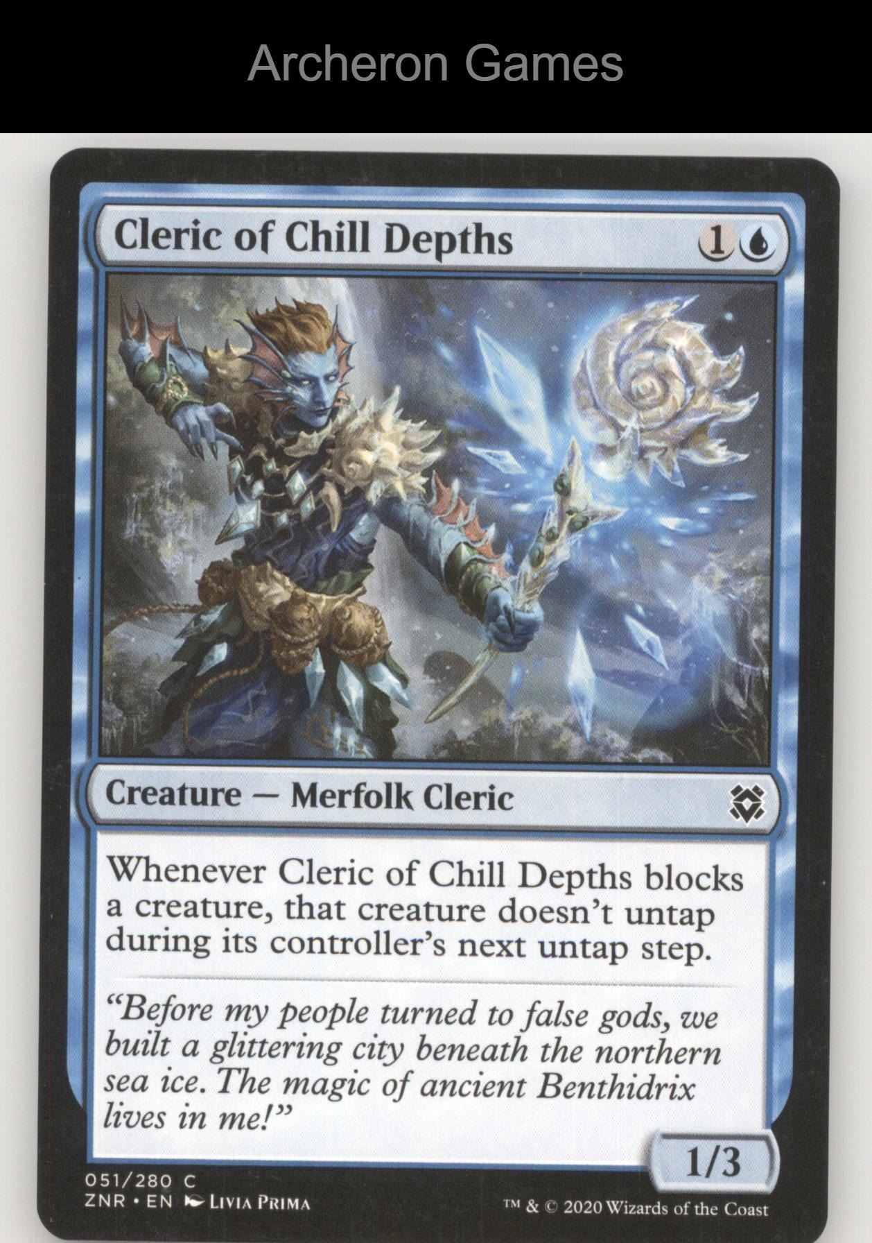 Cleric of Chill Depths 51 C MTG Card Zendikar Rising
