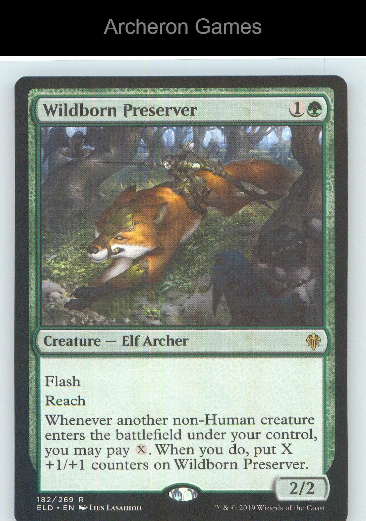 Wildborn Preserver ELD 182 R MTG Card NM/EX+