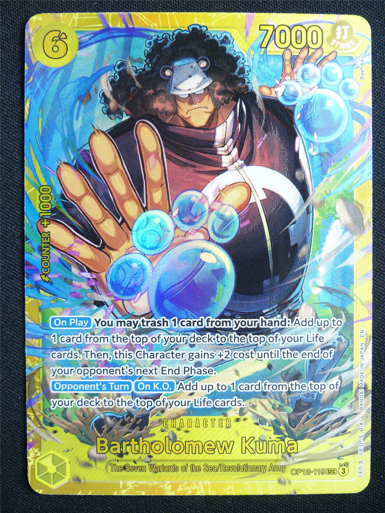 Bartholomew Kuma OP12-119 SEC - One Piece Card #4J