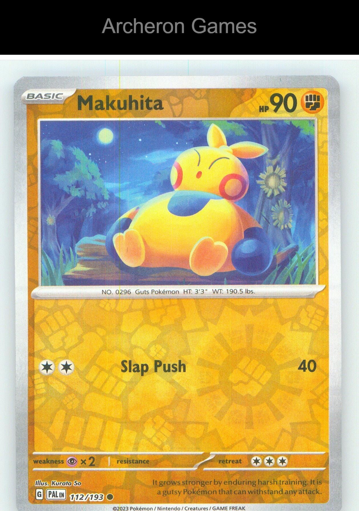 Pokemon Card Makuhita PAL 112/193 C Paldea Evolved Reverse Holo