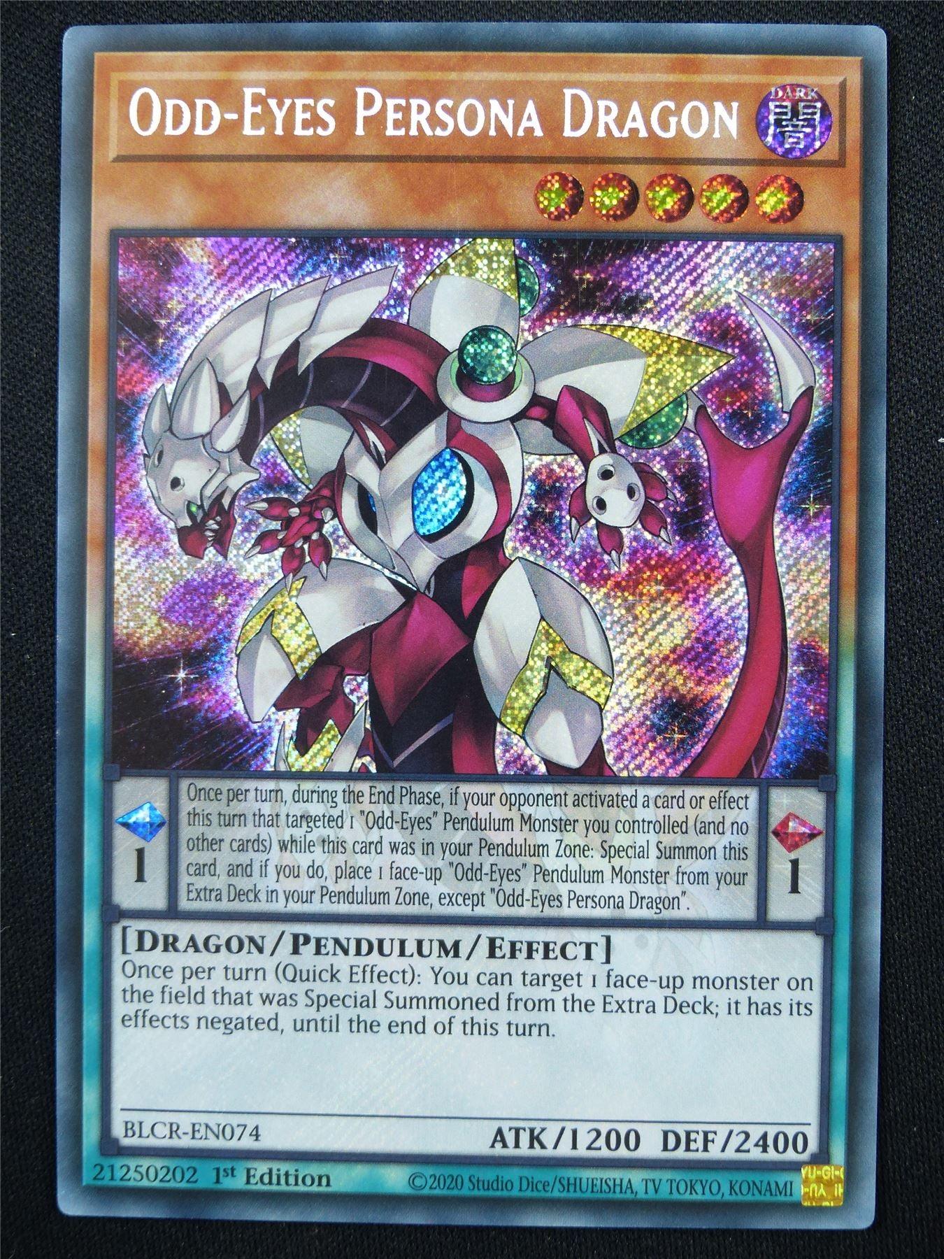 Odd-Eyes Persona Dragon BLCR Secret Rare - 1st ed Yugioh Card #4ID