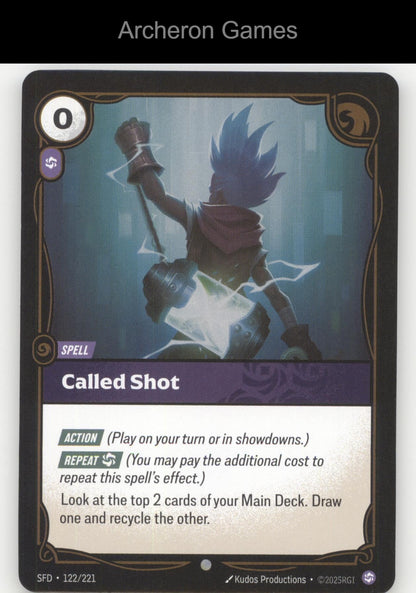 Called Shot SFD 122/221 C  Card Spiritforged