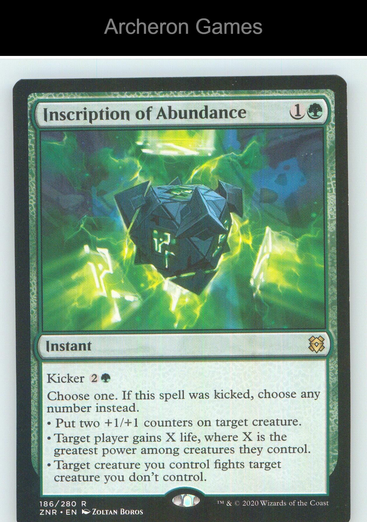 Inscription of Abundance ZNR 186 R MTG Card NM/EX+
