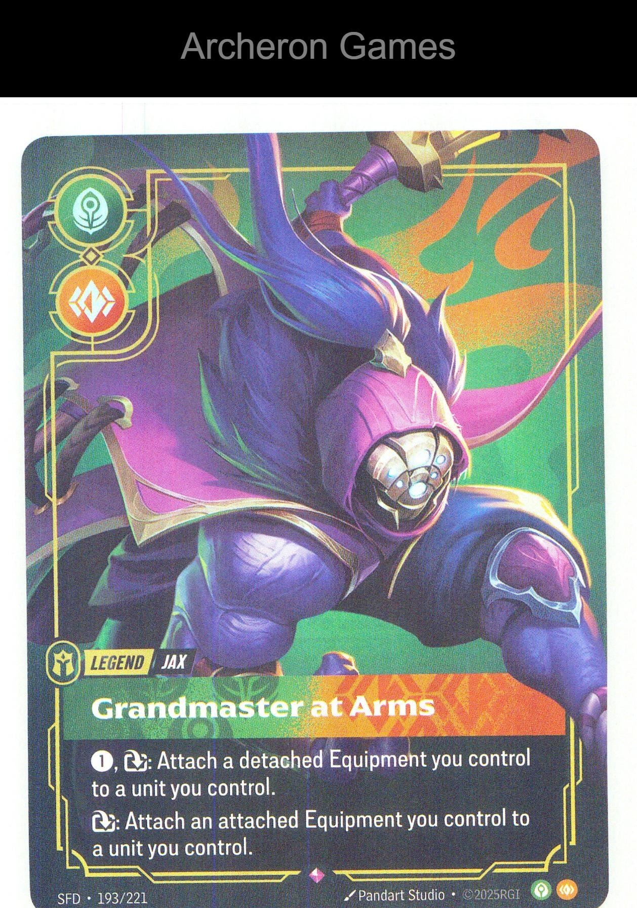 Jax - Grandmaster At Arms SFD 193/221 R Spiritforged Riftbound Card Foil
