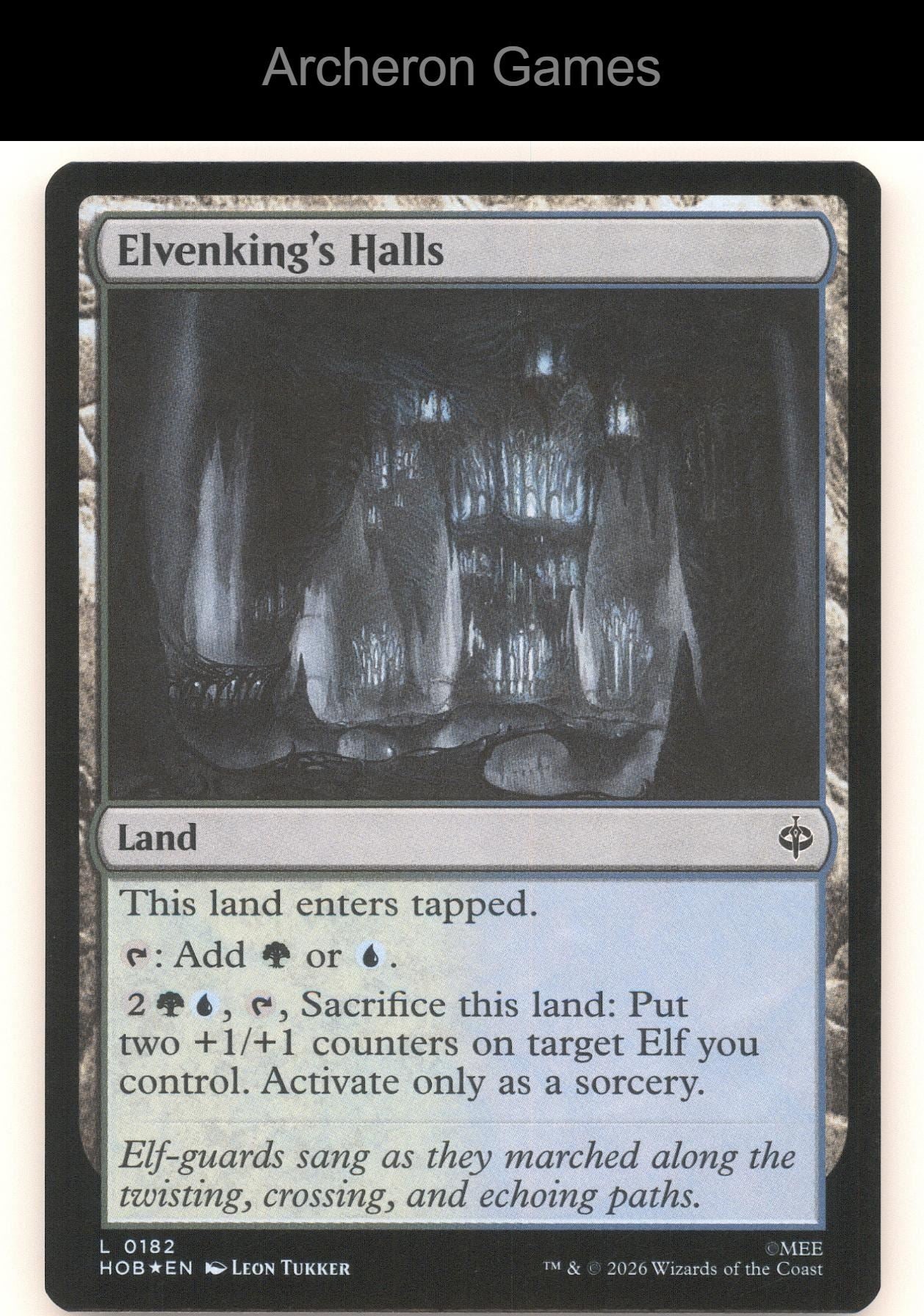 Elvenking's Halls HOB 182 Land MTG Card The Hobbit