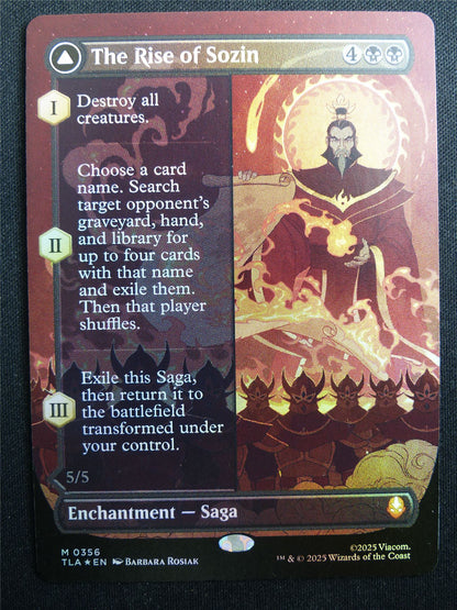 The Rise of Sozin/Fire Lord Sozin Borderless Foil - TLA - Mtg Card #3FS