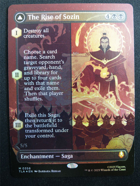 The Rise of Sozin/Fire Lord Sozin Borderless Foil - TLA - Mtg Card #3FS