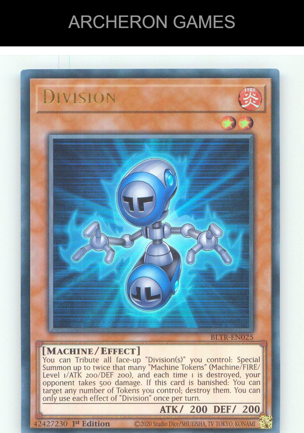 Division UR YUGIOH Card 1st Edition