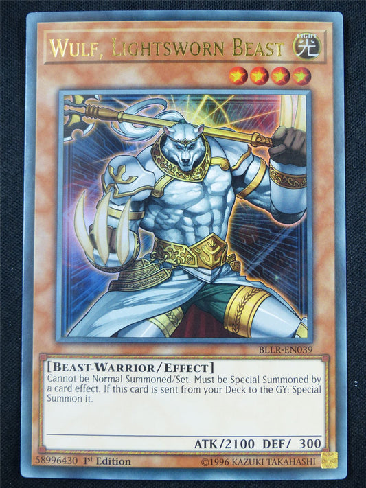 Wulf Lightsworn Beast BLLR Ultra Rare - 1st ed Yugioh Card #19Y