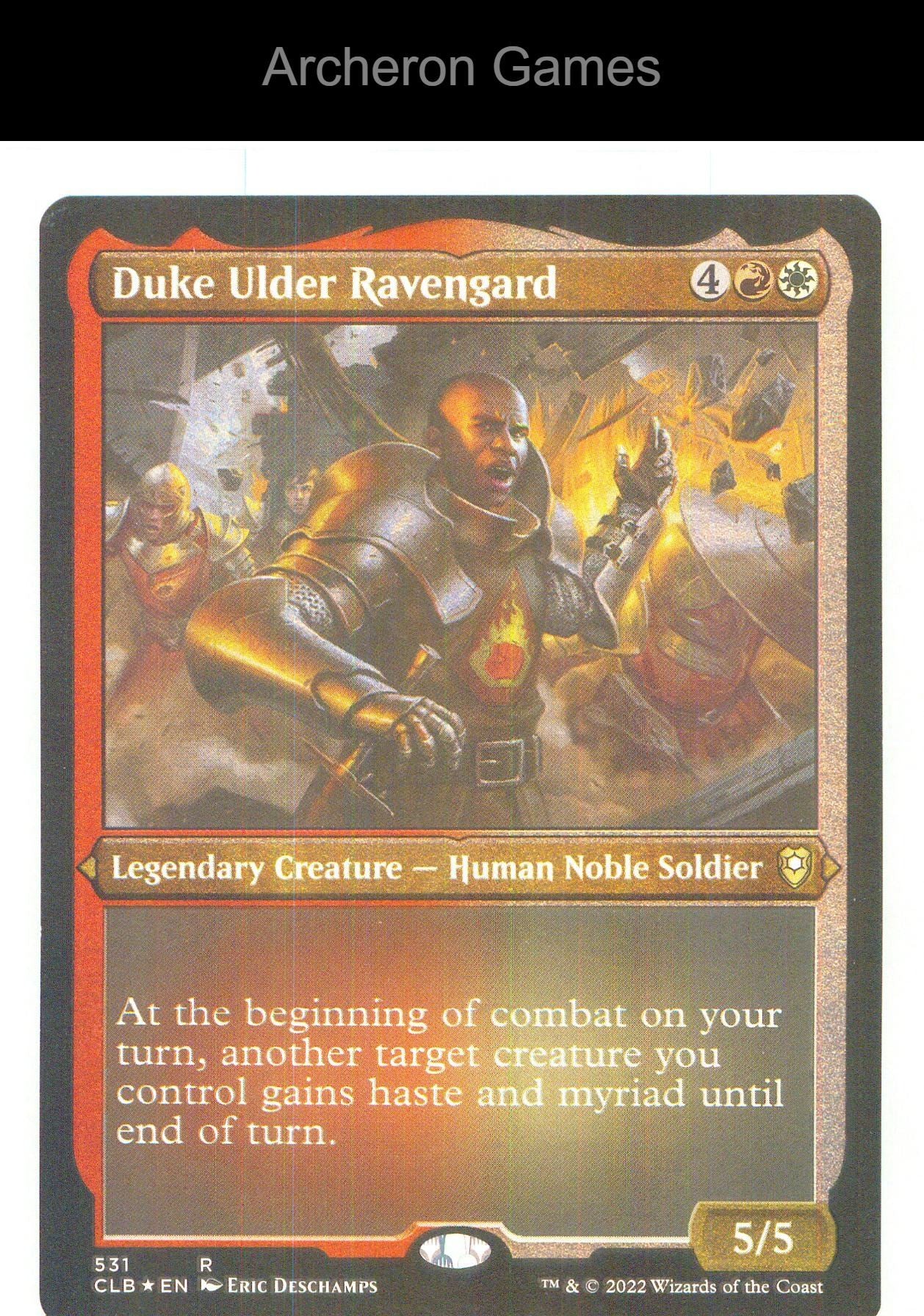 Duke Ulder Ravengard (Foil Etched) CLB 531 R MTG Card NM/EX+