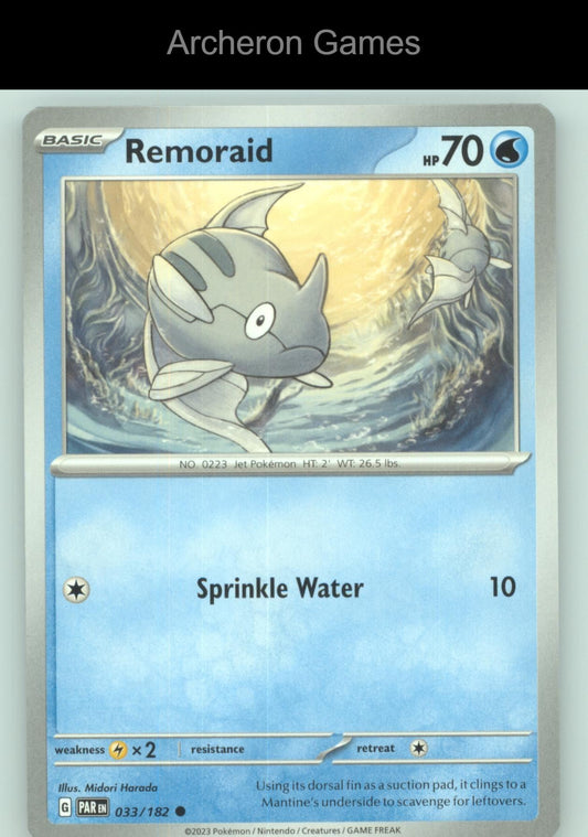 Pokemon Card Remoraid PAR 033/182 C Paradox Rift