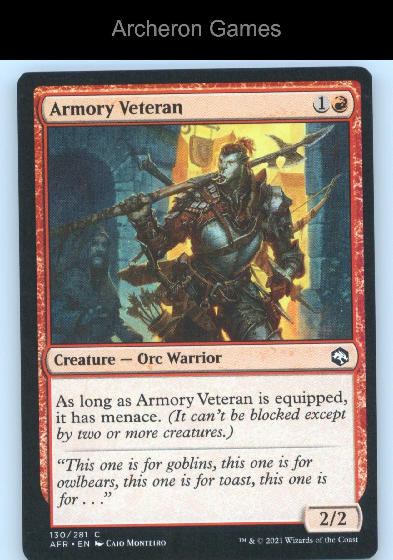 Armory Veteran 130 C MTG Card Adventures in the Forgotten Realms