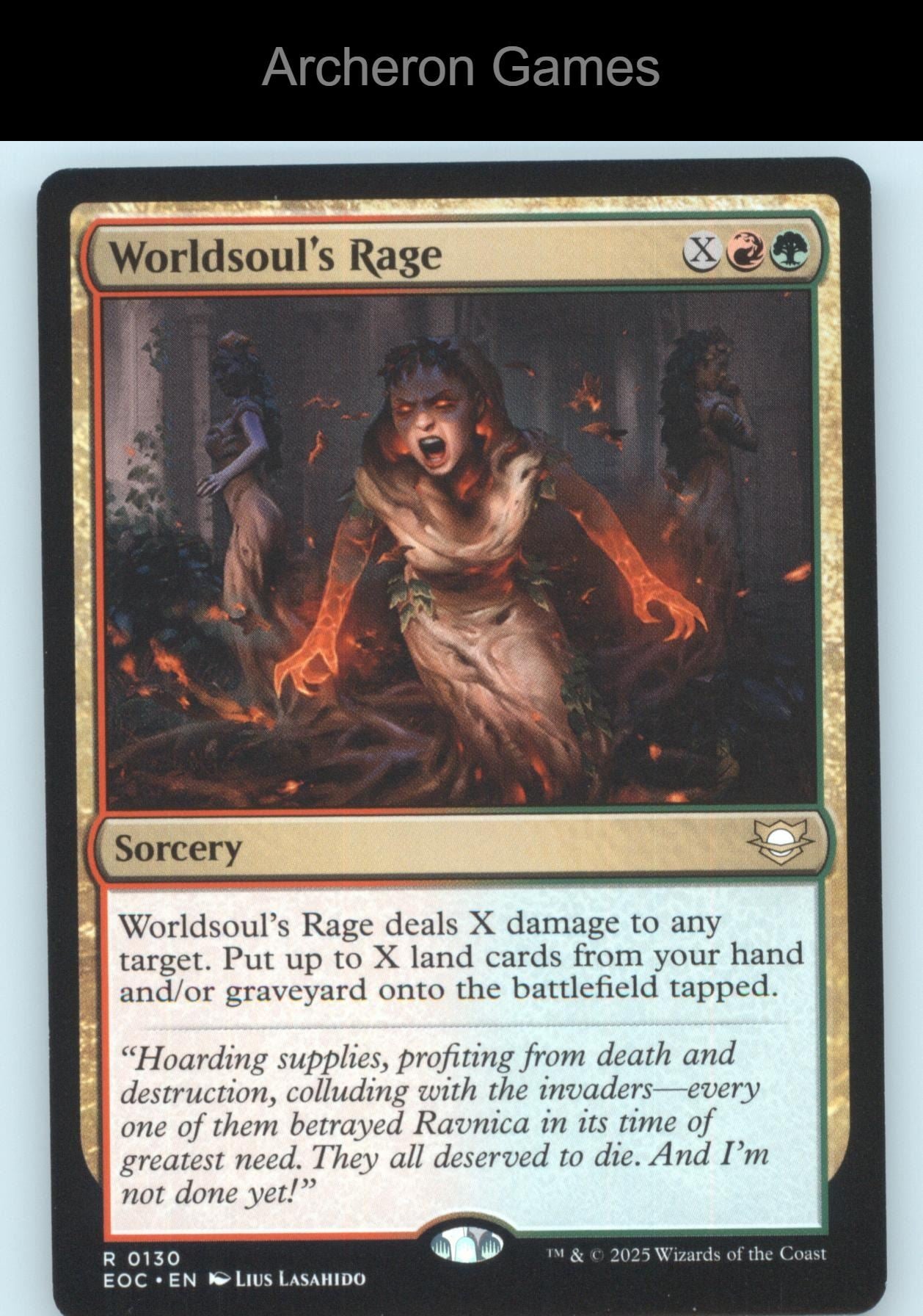 Worldsoul's Rage 130 R MTG Card Commander: Edge of Eternities