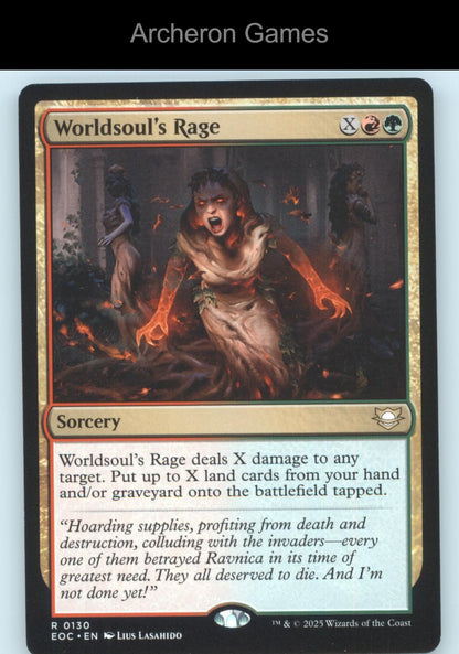 Worldsoul's Rage 130 R MTG Card Commander: Edge of Eternities
