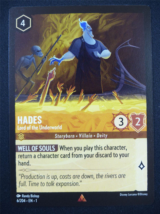 Hades Lord of the Underworld 6/204 - Lorcana Card #5KO
