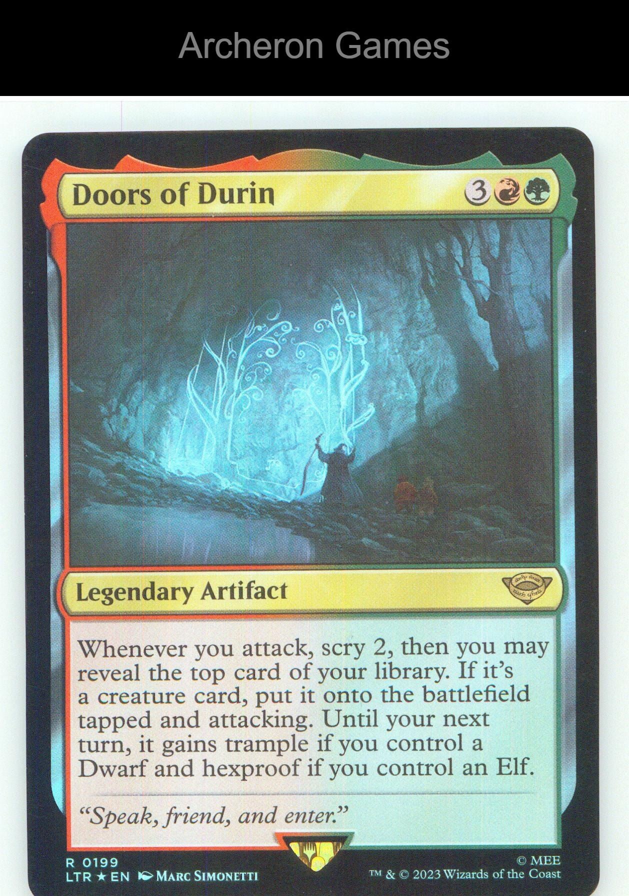 Doors of Durin LTR 199 R MTG Card NM/EX+ Foil