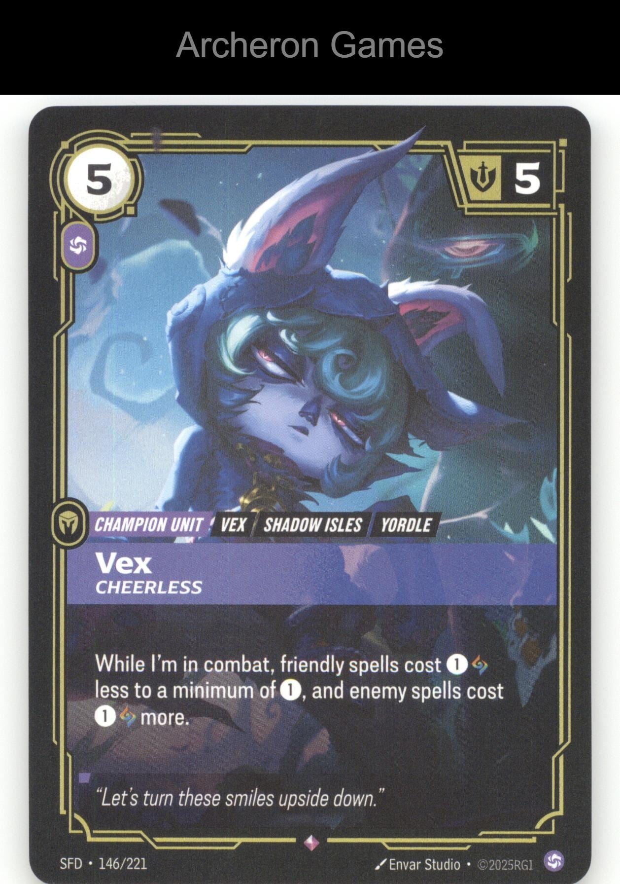 Vex - Cheerless SFD 146/221 R  Card Spiritforged