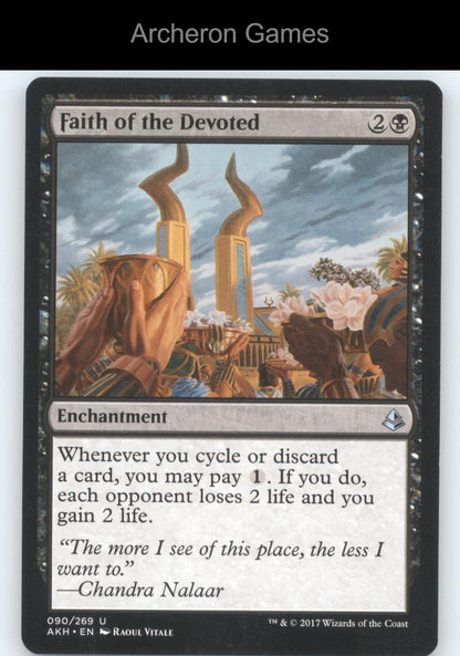 Faith of the Devoted 90 UC MTG Card Amonkhet