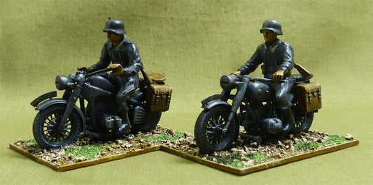 German Military Motorcycle set of 2 painted 1/35 scale - WW2 Model #174