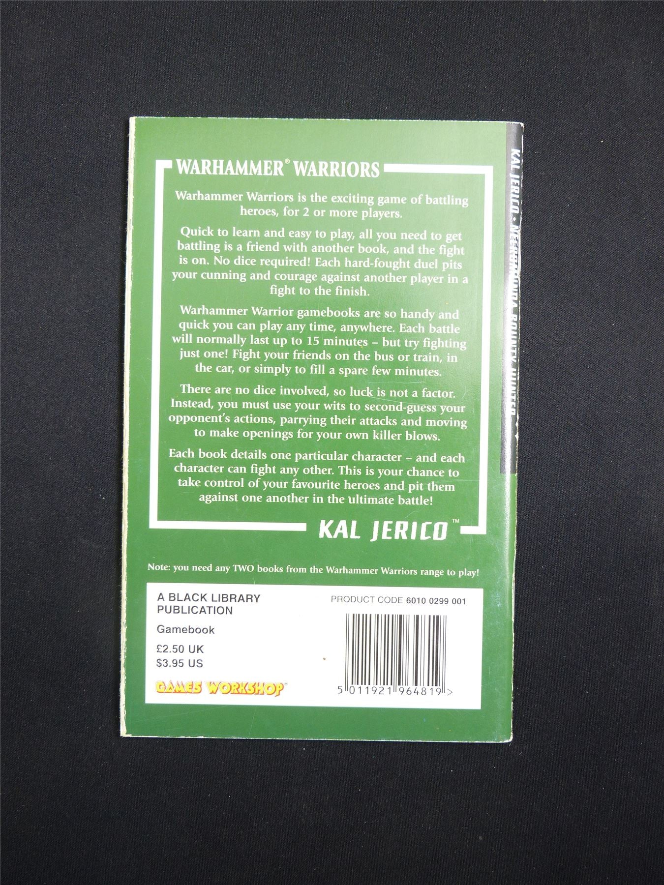 Warhammer Warriors: kal Jerico Booklet #M9