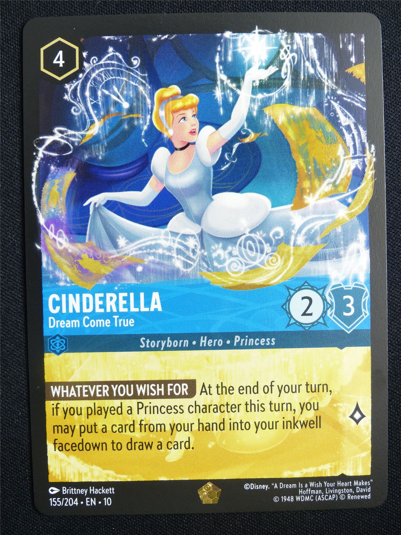 Cinderella Dream Come True 155/204 - Lorcana Card #4D