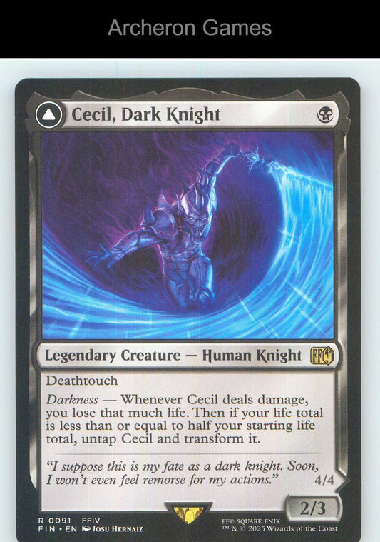 Cecil, Dark Knight FIN 91 R MTG Card NM/EX+