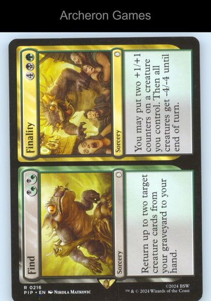Find // Finality 216 R MTG Card Universes Beyond: Fallout