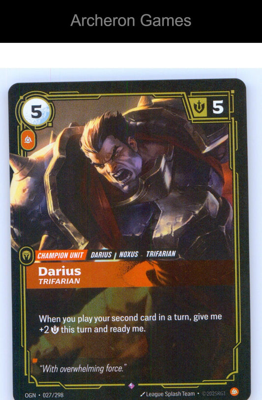 Darius - Trifarian OGN 027/298 R Origins Riftbound Card