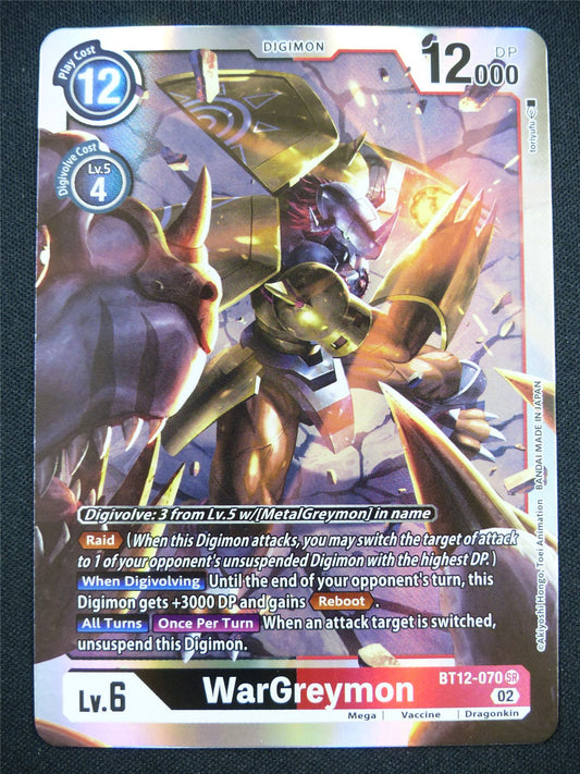 WarGreymon BT12-070 SR - Digimon Card #KB