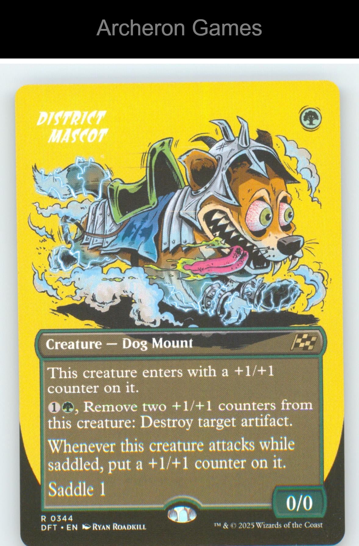District Mascot (Borderless) DFT 344 R MTG Card NM/EX+