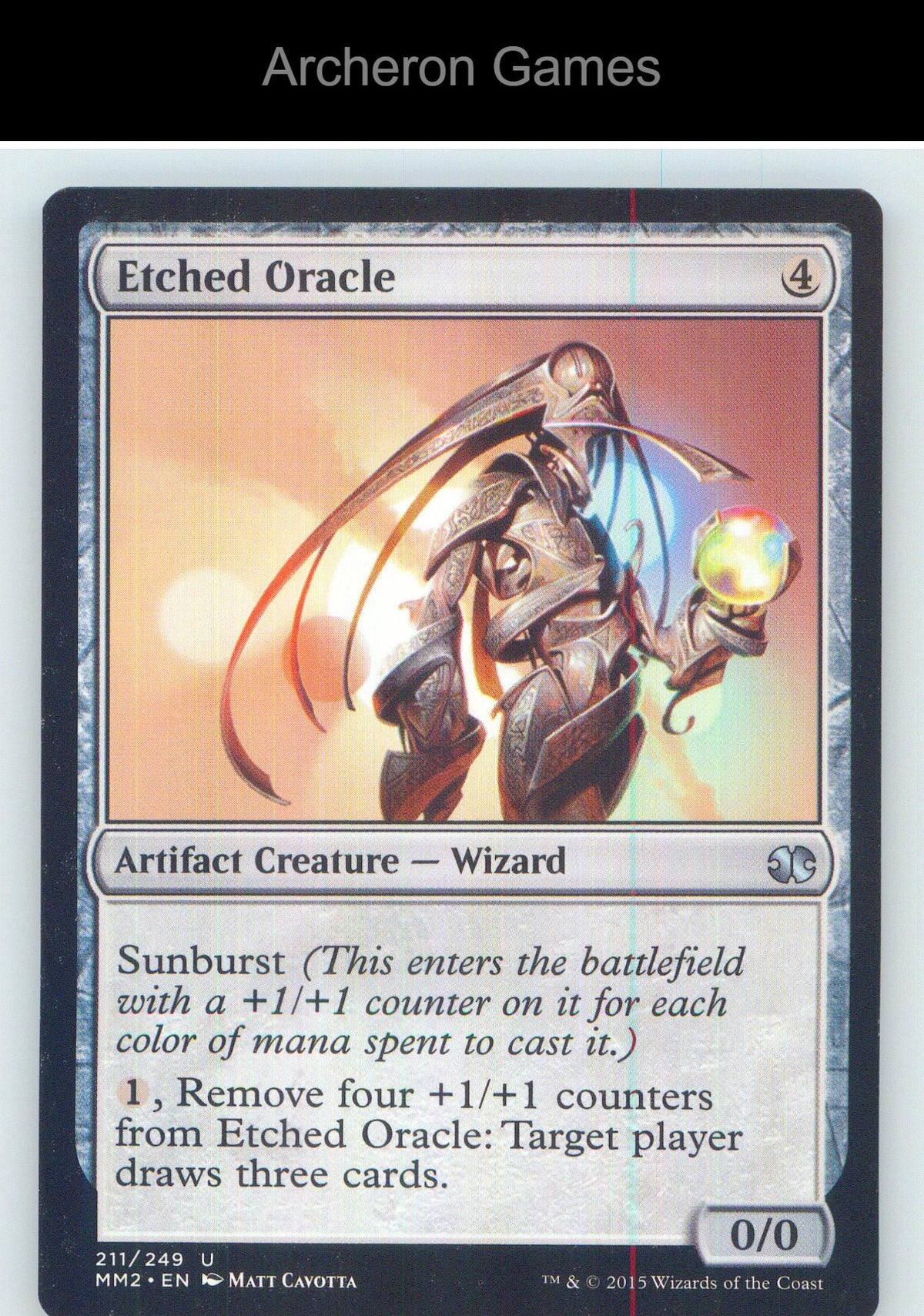 Etched Oracle MM2 211 UC MTG Card NM/EX+