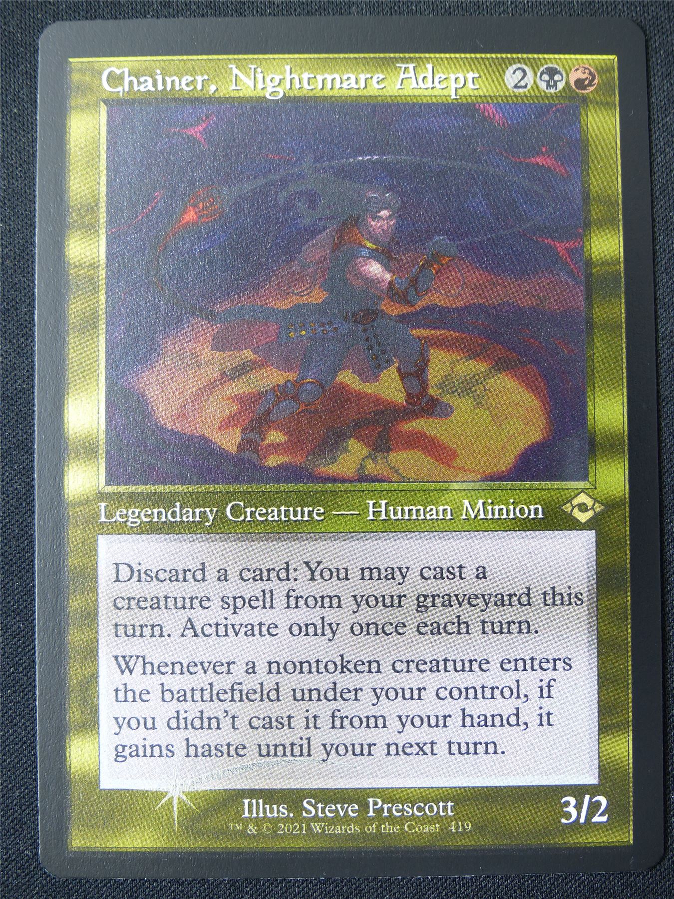 Chainer Nightmare Adept Etched Retro Foil - MH1 - Mtg Card #23B