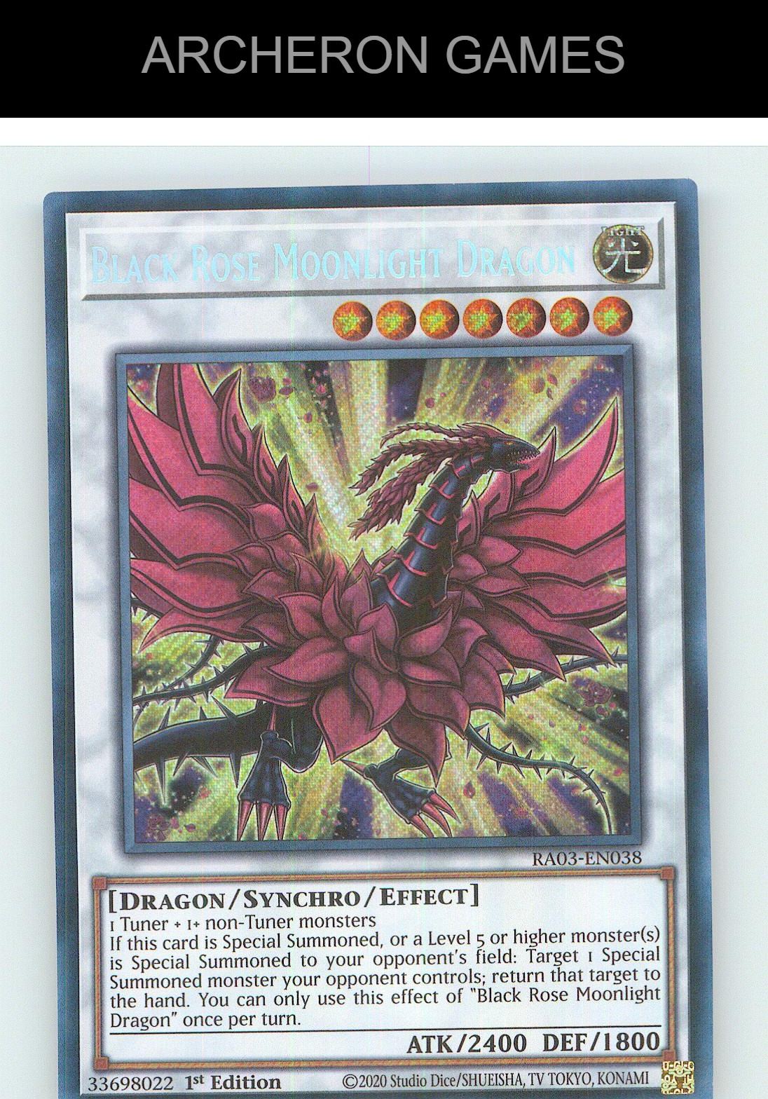 Black Rose Moonlight Dragon (Secret Rare) SEC YUGIOH Card 1st Edition