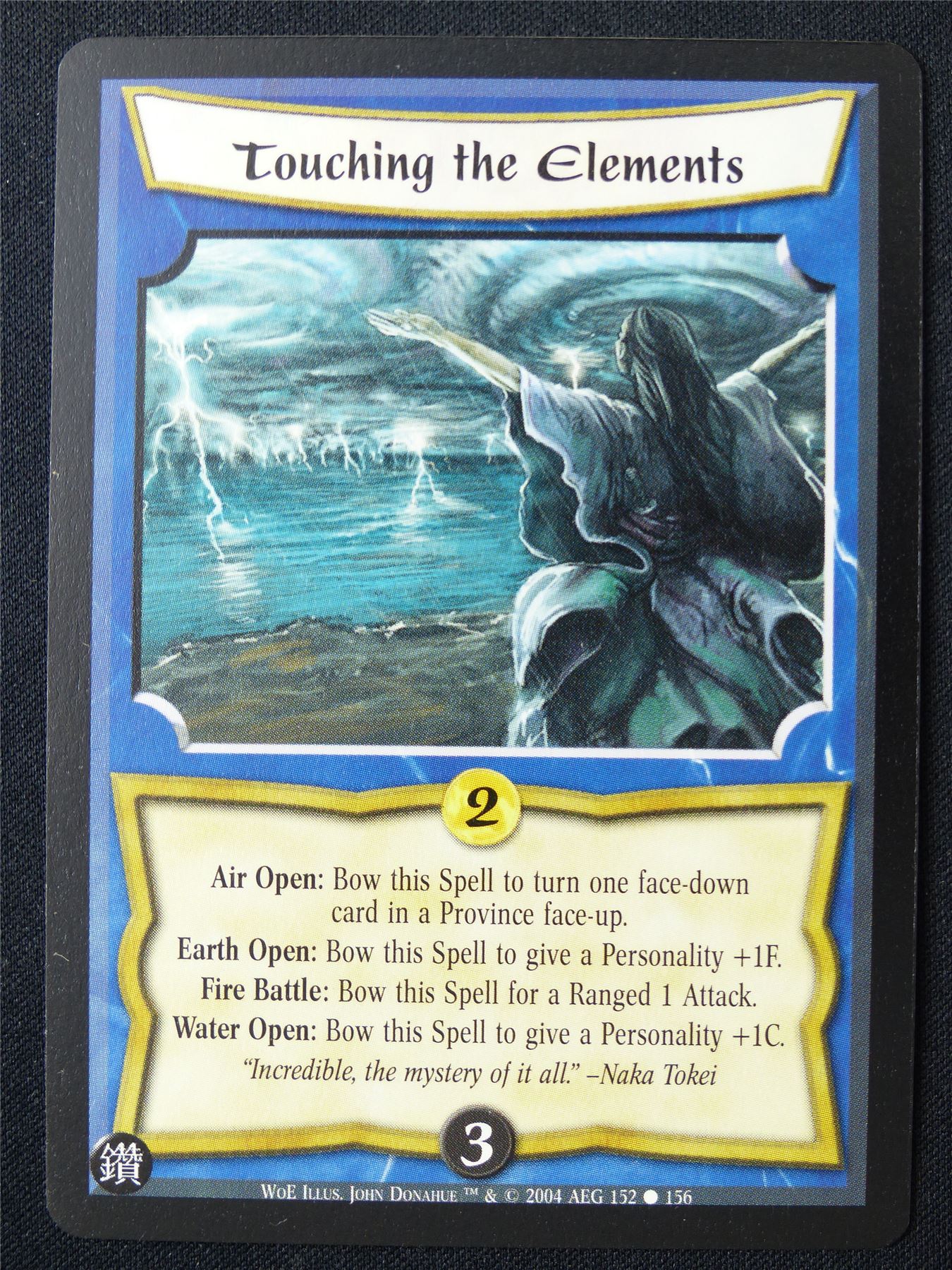 Touching the Elements - WoE - Legend of the Five Rings L5R Card #12E