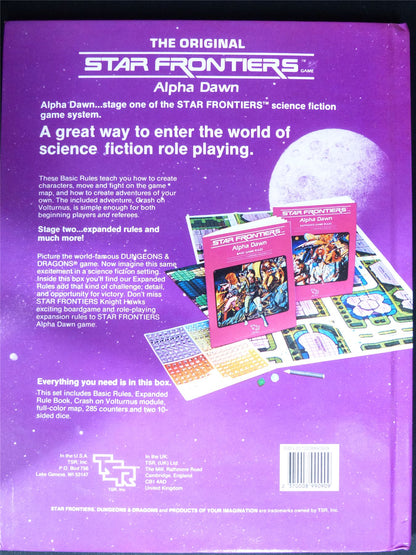 The Original Star Frontiers: Alpha Dawn - TSR Roleplay Hardback #1WM