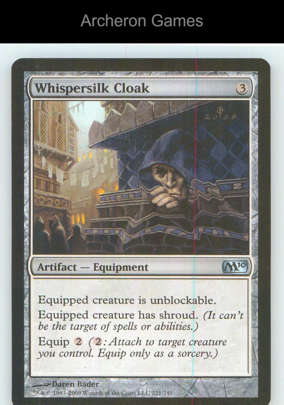 Whispersilk Cloak M10 221 UC MTG Card NM/EX+