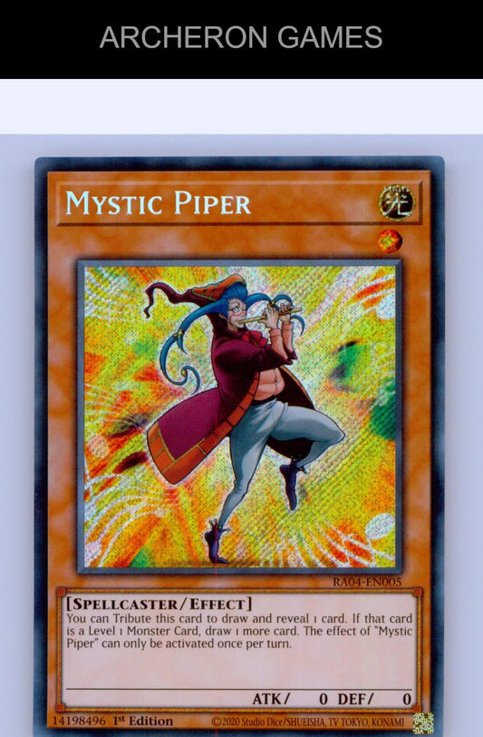 Mystic Piper (Secret Rare) SEC YUGIOH Card 1st Edition