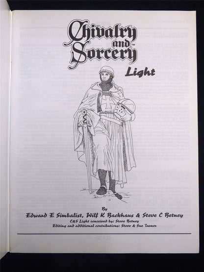 Chivalry & Sorcery: Light Booklet - Maple Leaf Games Roleplay Softback #2UP