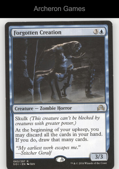 Forgotten Creation 63 R MTG Card Shadows over Innistrad