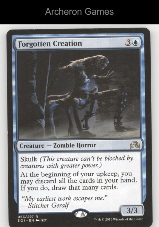 Forgotten Creation 63 R MTG Card Shadows over Innistrad