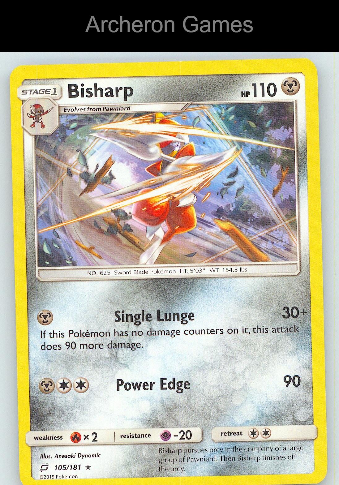 Pokemon Card Bisharp TEU 105/181 R Team Up