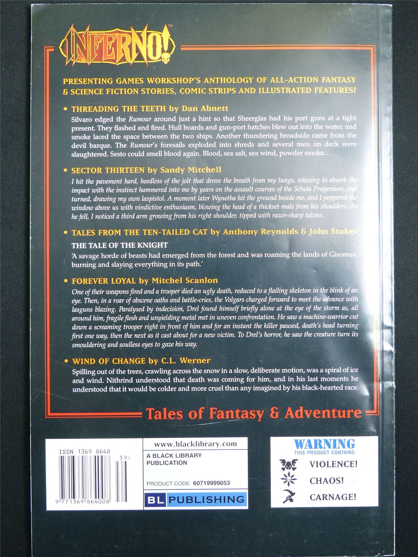 Inferno! Tales of Fantasy and Adventure #39 - Workshop Black Library Publication #1NS