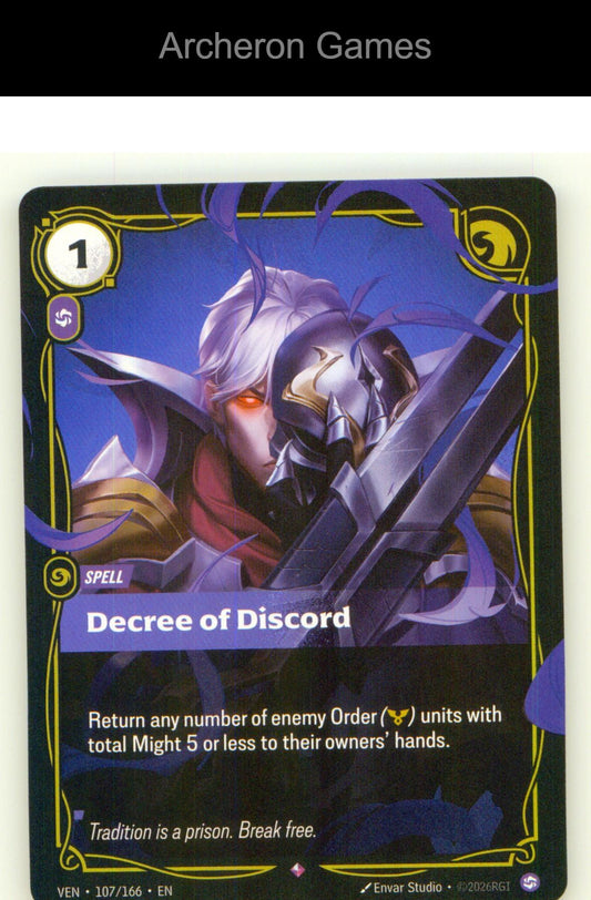 Decree of Discord VEN 107/166 R Vendetta Riftbound Card