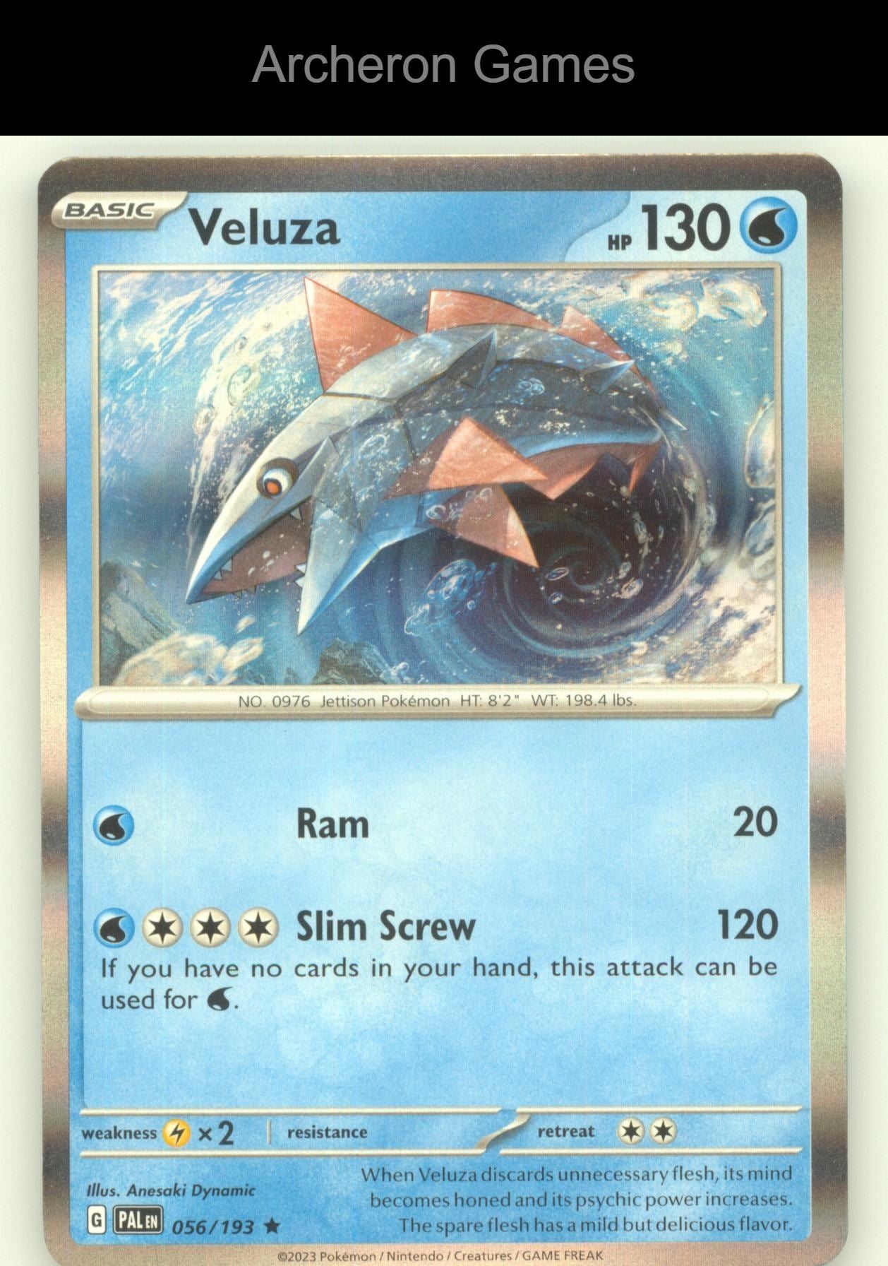 Pokemon Card Veluza PAL 056/193 R Paldea Evolved Holo