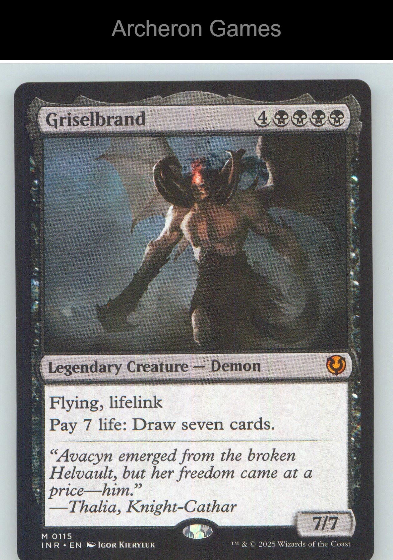 Griselbrand INR 115 Mythic MTG Card NM/EX+