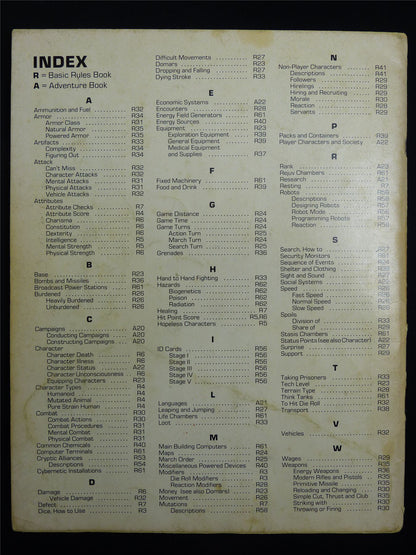 Gamma World Basic Rules - TSR Roleplay Booklet #N6